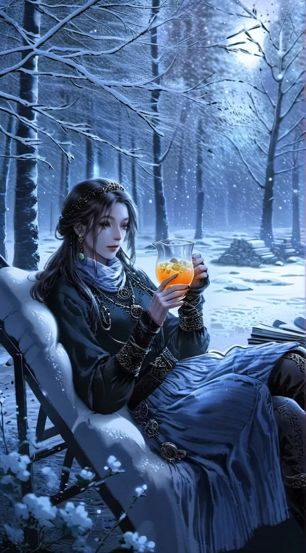 ai character: rg in winter background