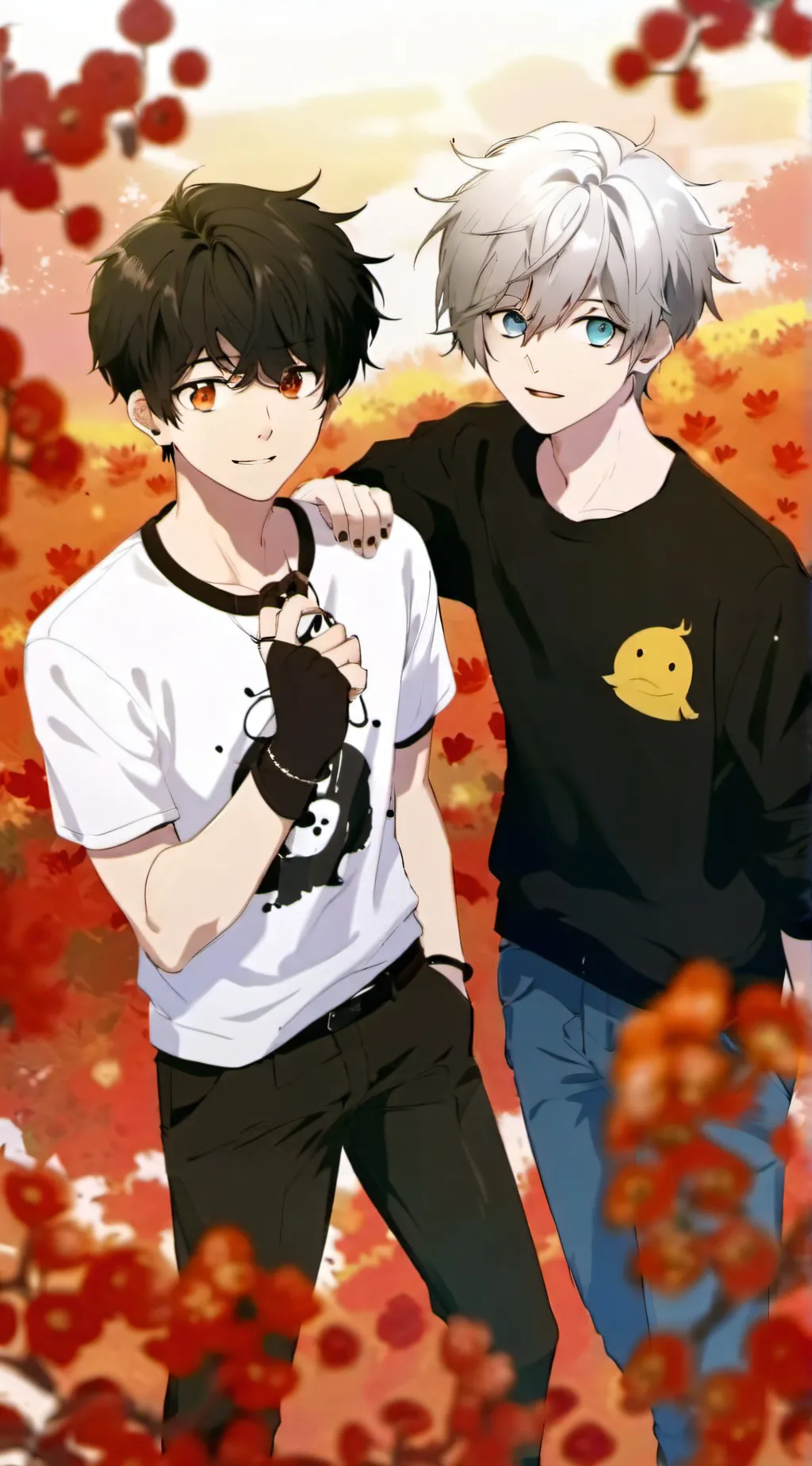 ai character: •AARON and AIDEN• background