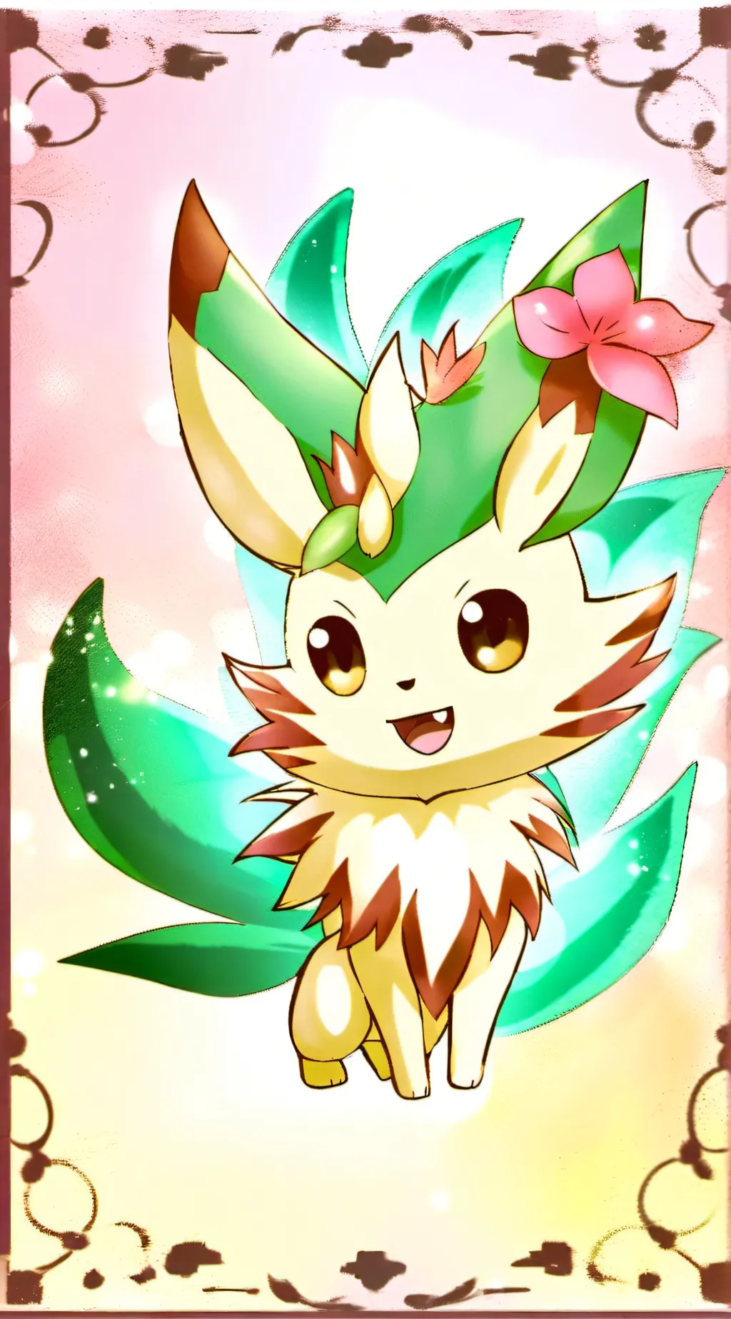 ai character: Leafeon  background