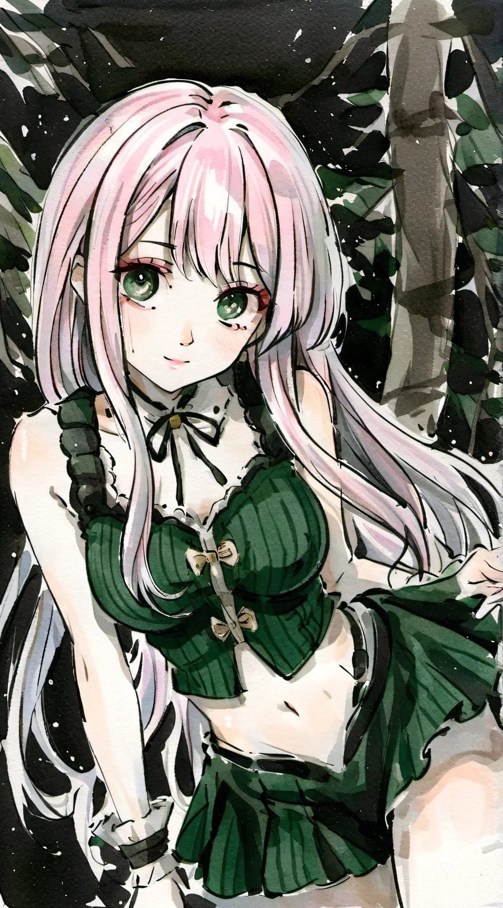 ai character: Mitsuri  background