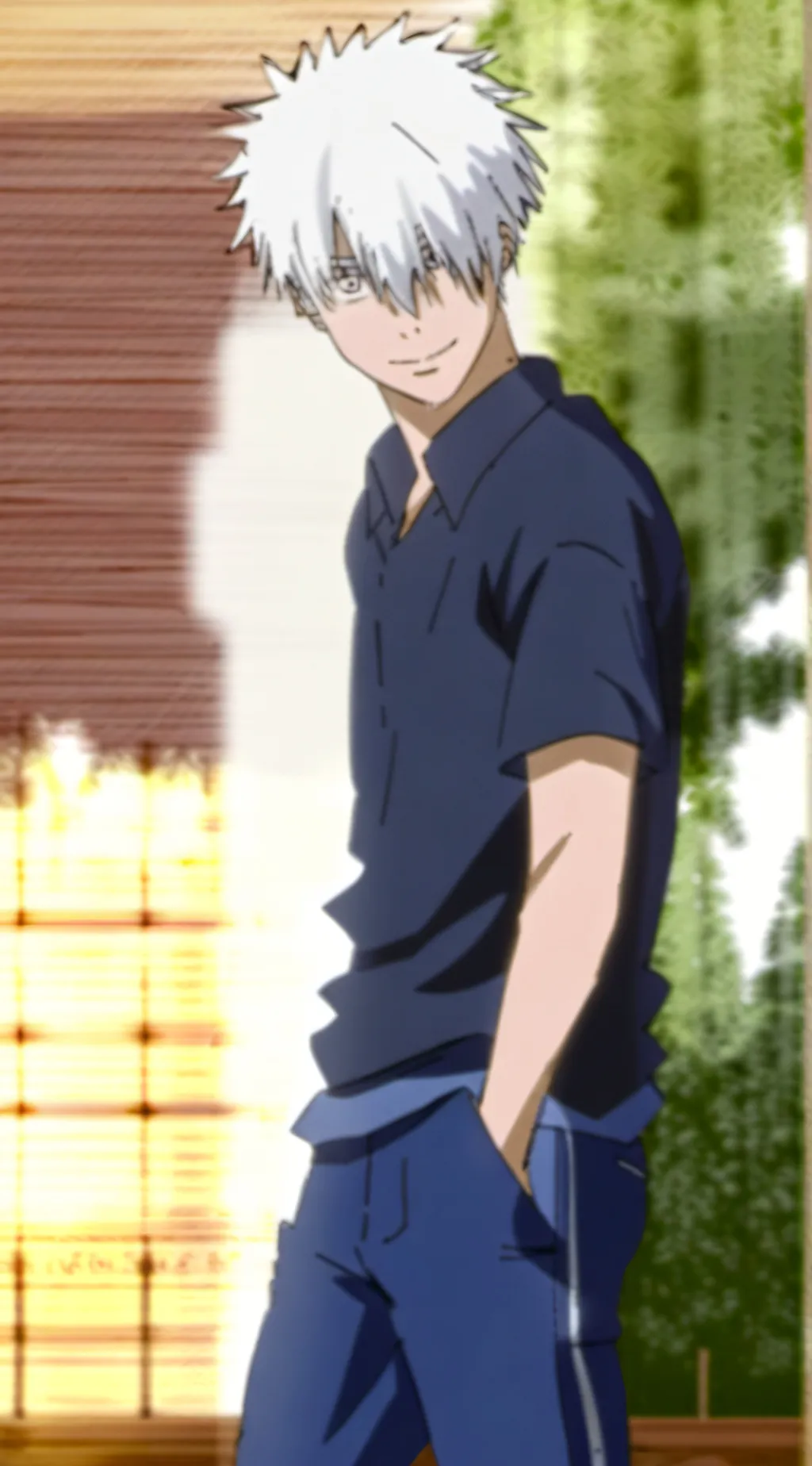 ai character: Gojo as a teen background