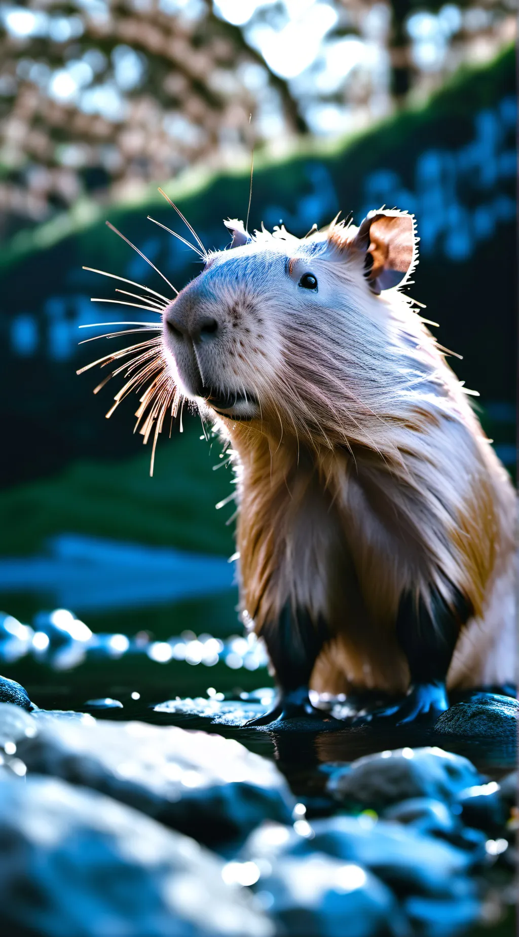 ai character: capybara  background