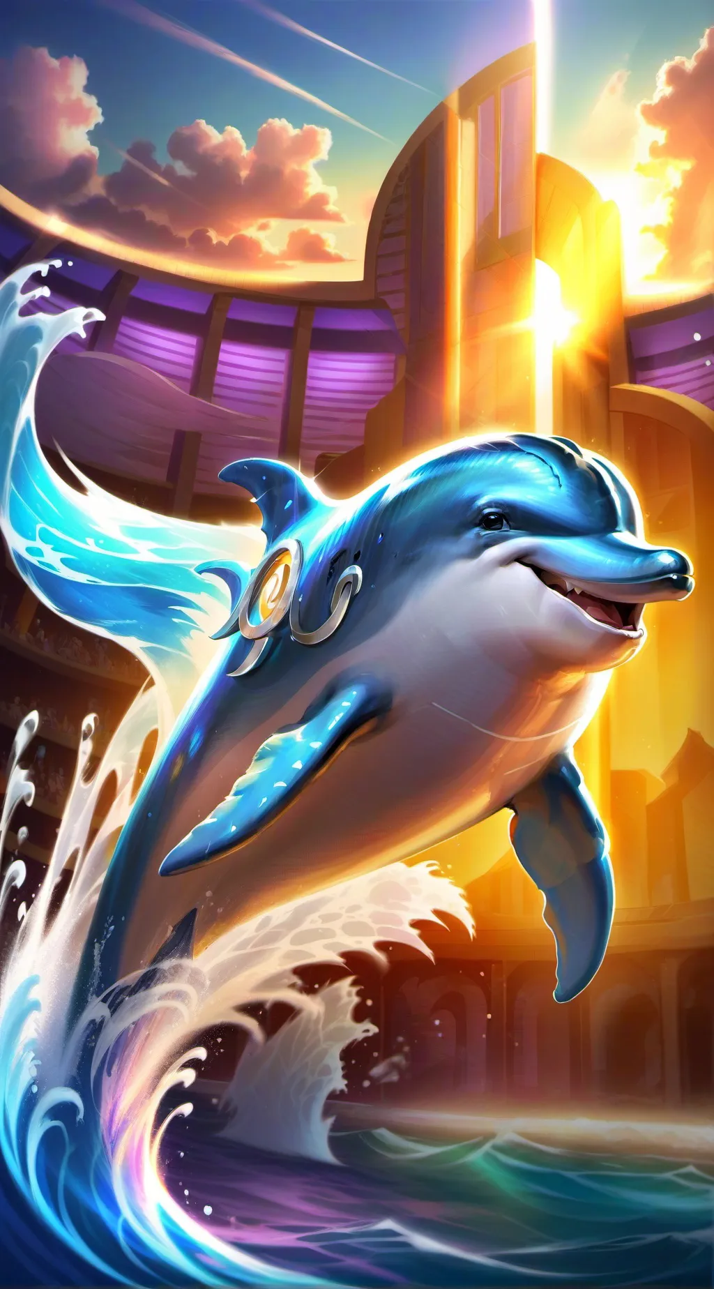 ai character: MEME 🐬🐬🐬🌈🌈🐬🌈🐬🌈🐬🐬🐬🌈 background
