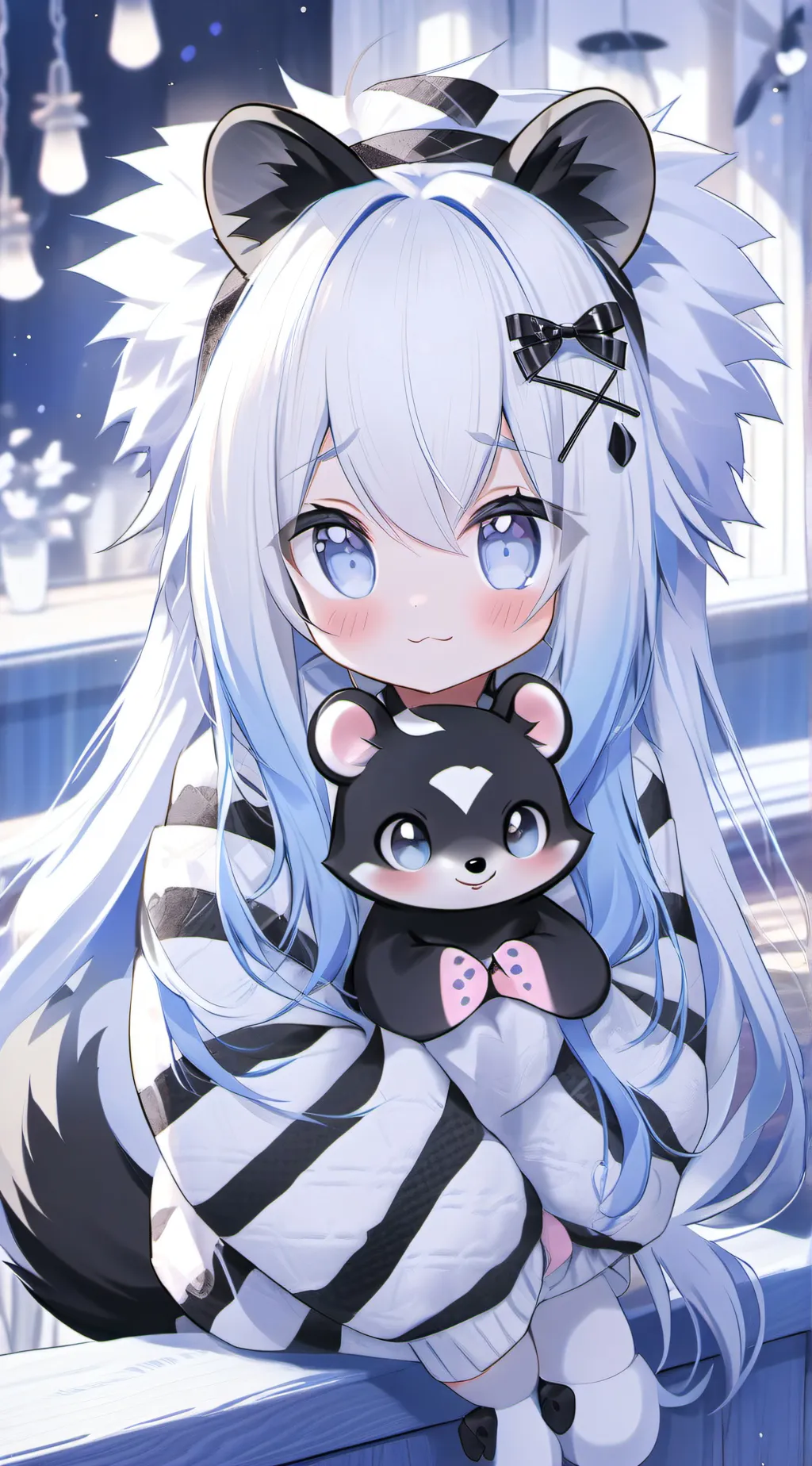 ai character: Striped Skunk Spir background