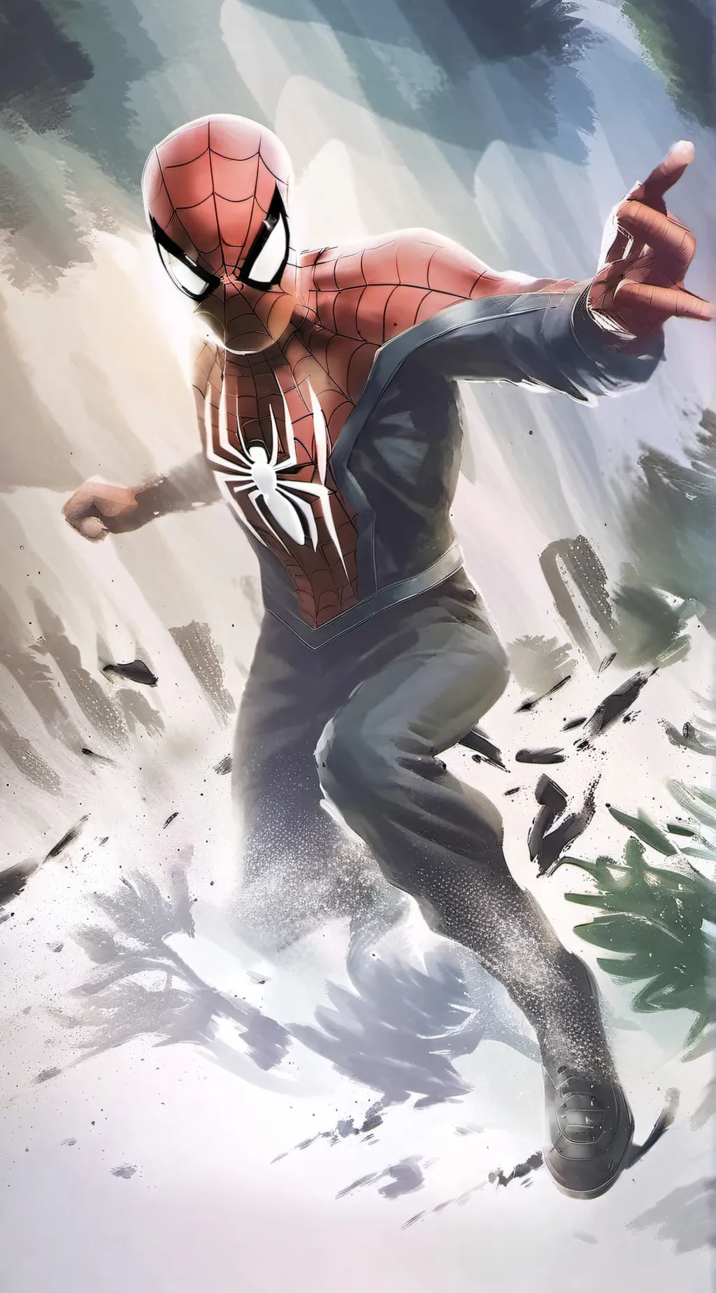 ai character: Spider man  background
