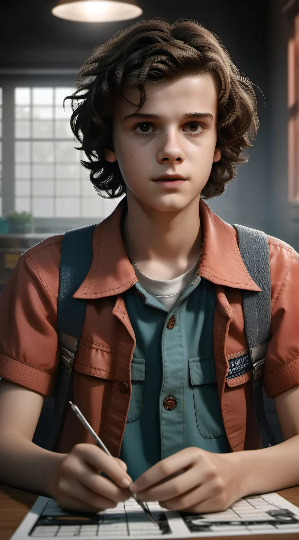 ai character: stranger things background