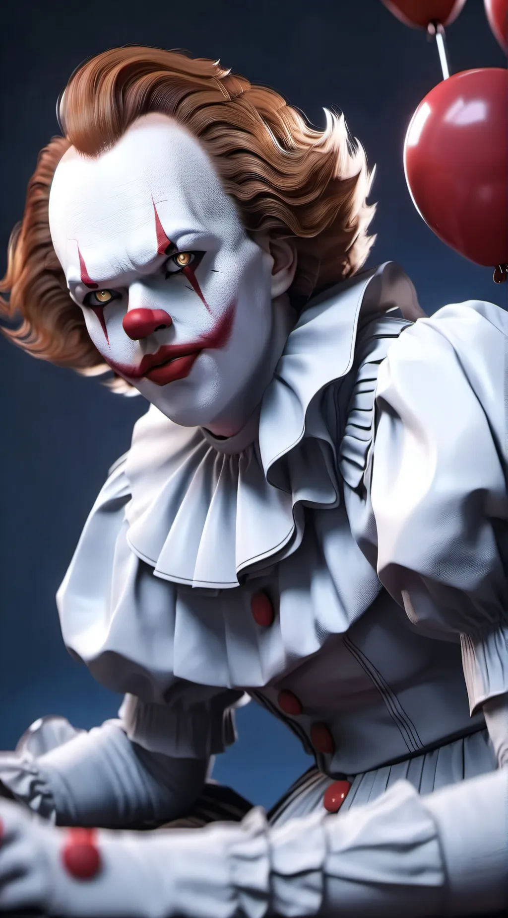 ai character: pennywise  background