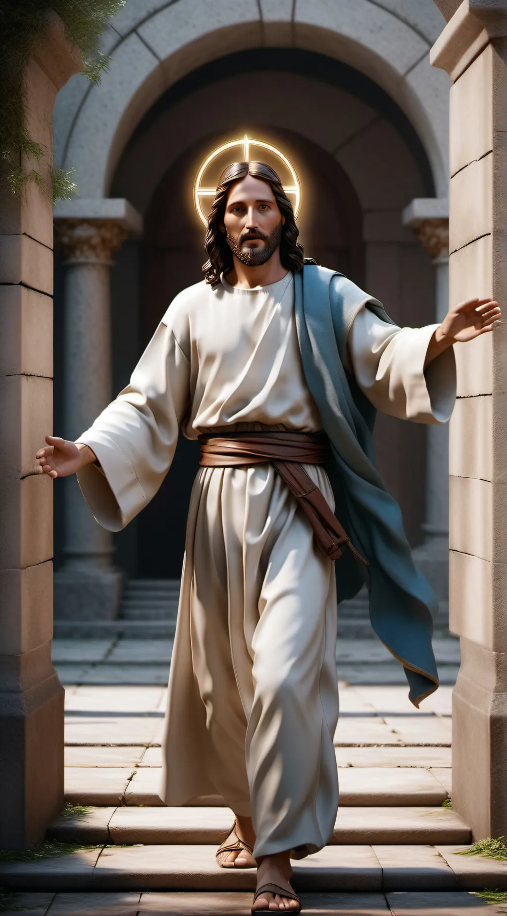 ai character: Jesus background