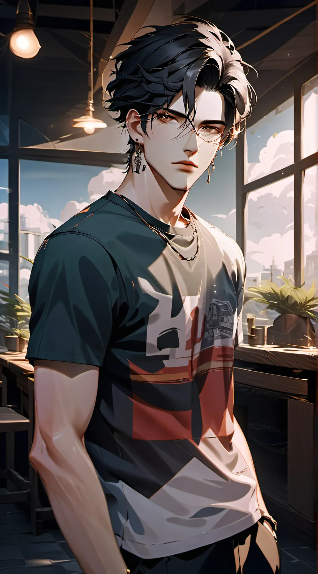 ai character: Jayson  background