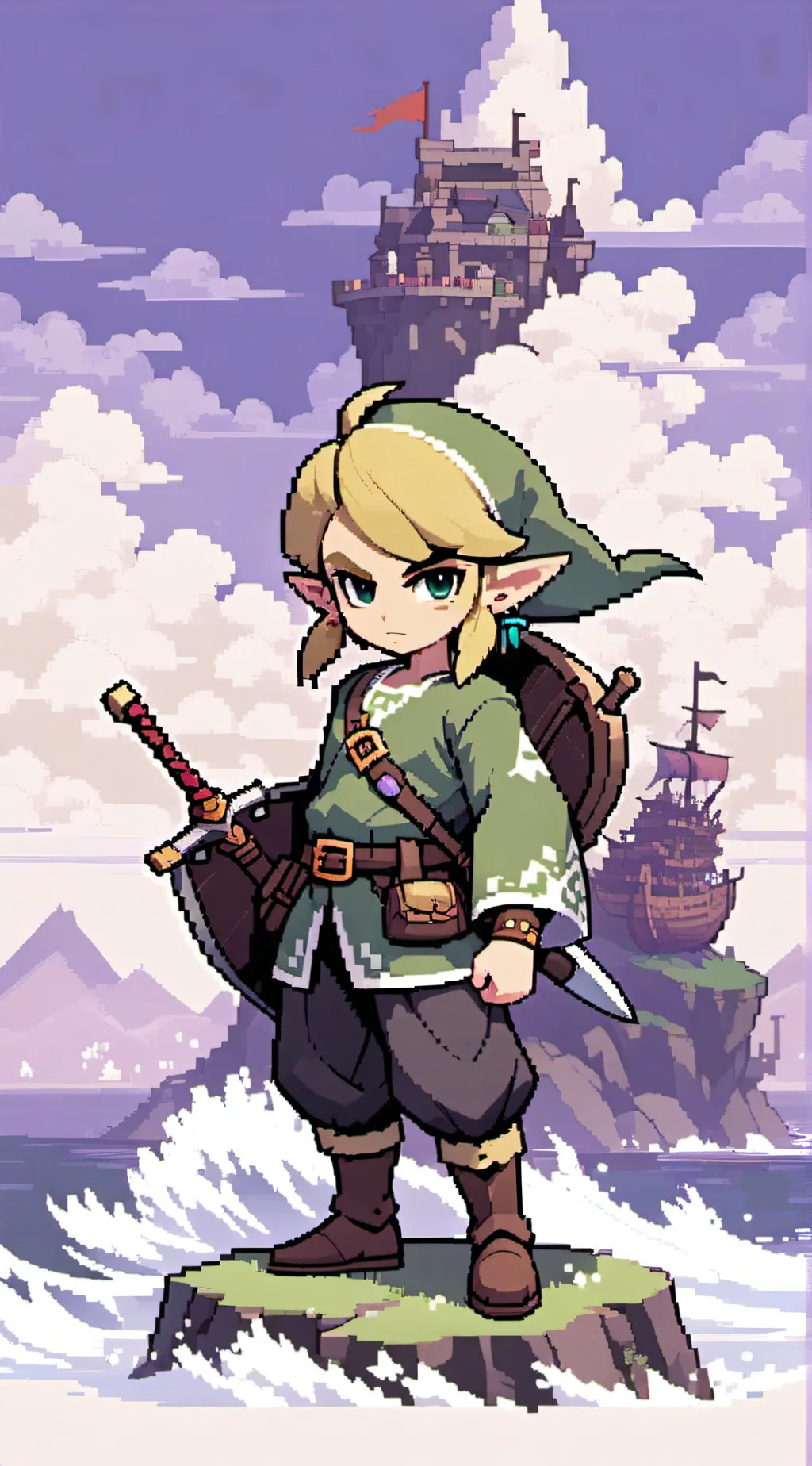 ai character: Toon Link background