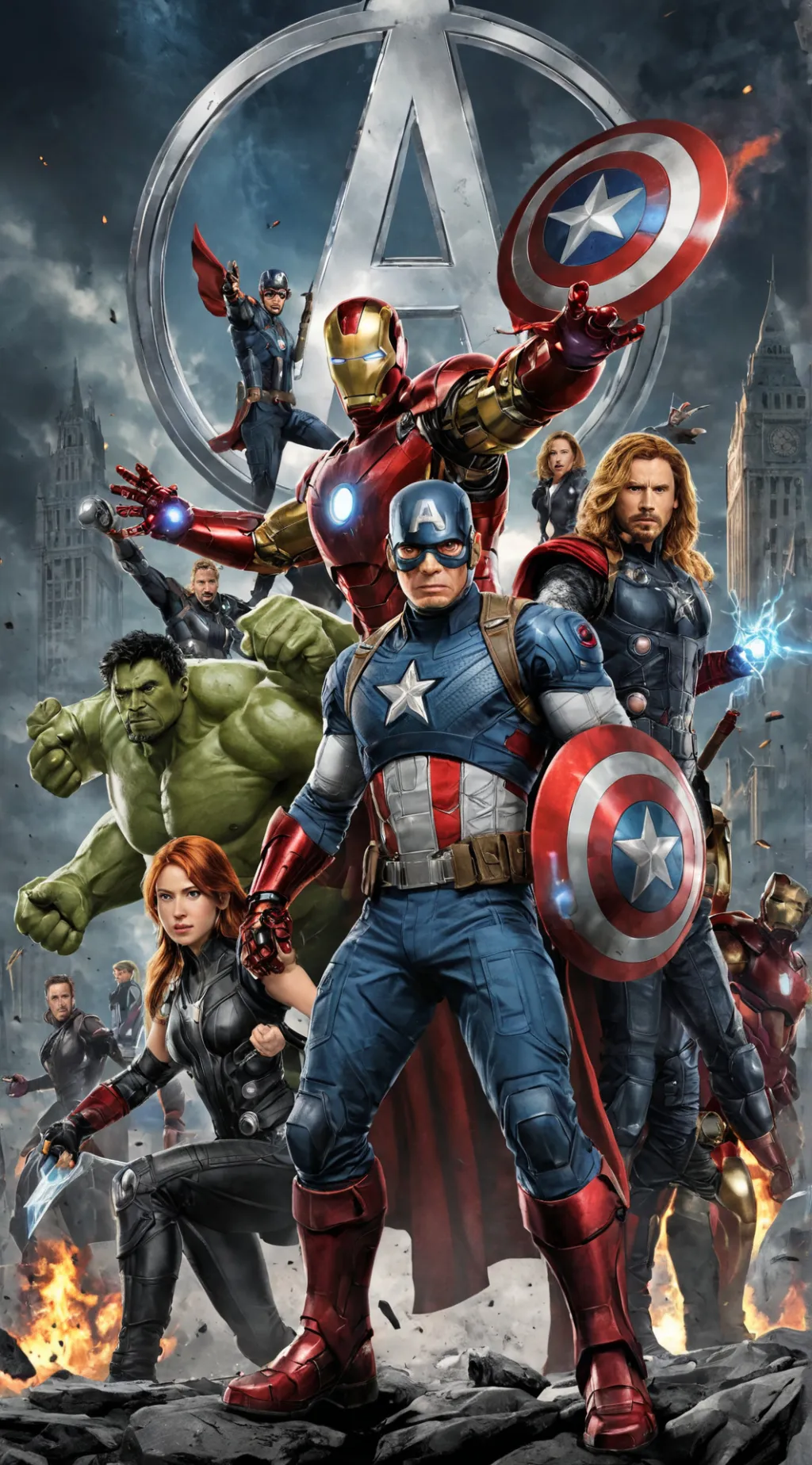 ai character: Avengers  background