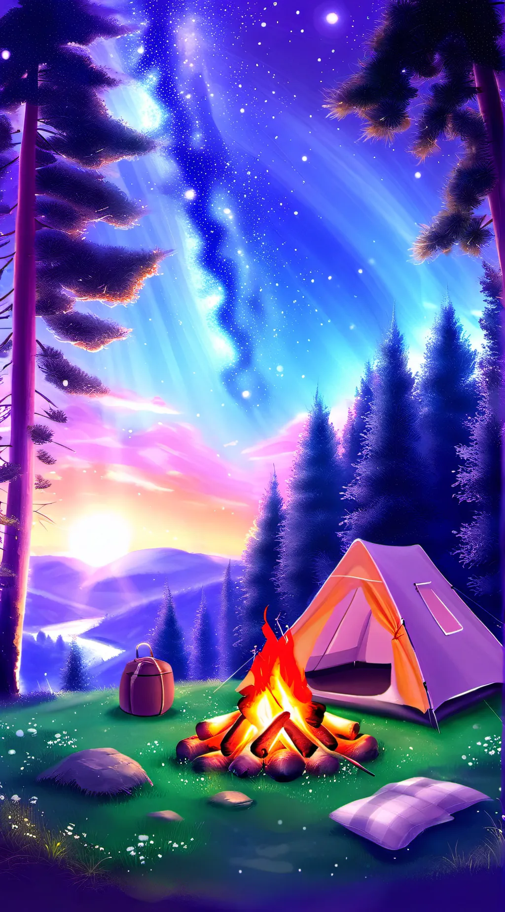 ai character: Slumber Party background