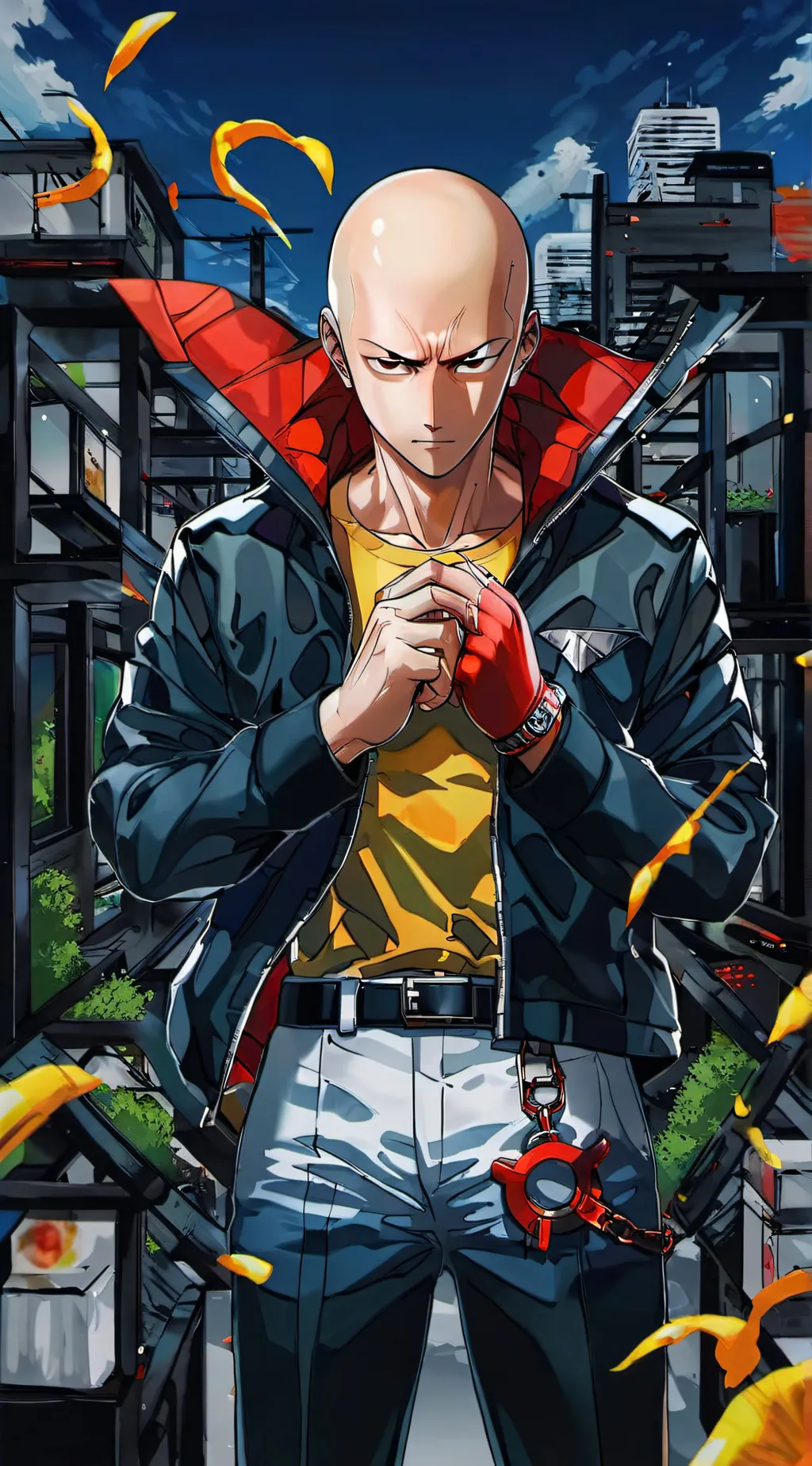 ai character: Saitama background
