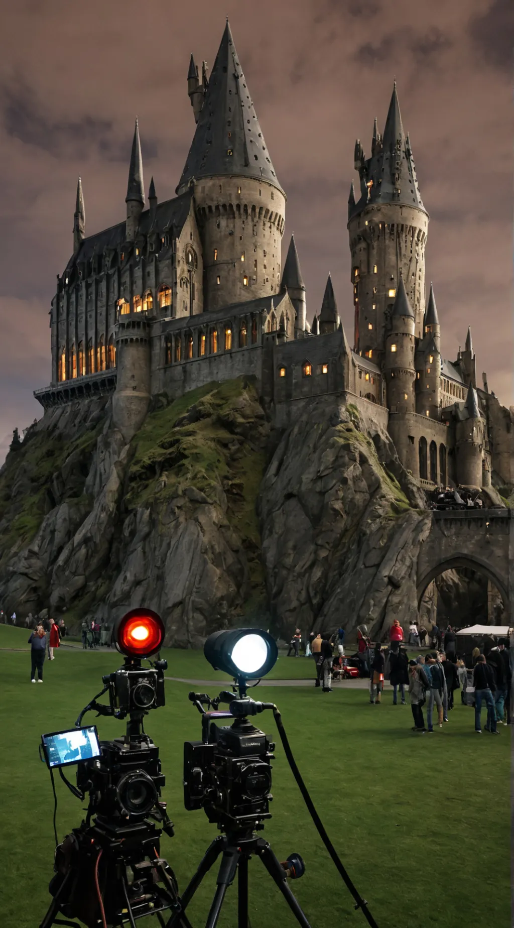 ai character: {🎬} Filming HP {🎥} background