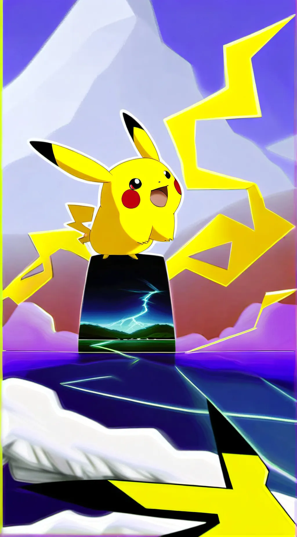 ai character: pikachu background