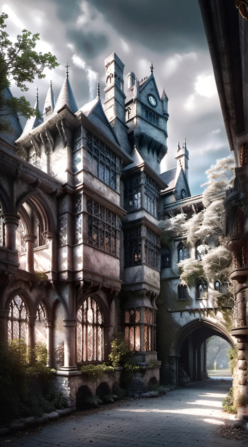 ai character: Hogwarts  background