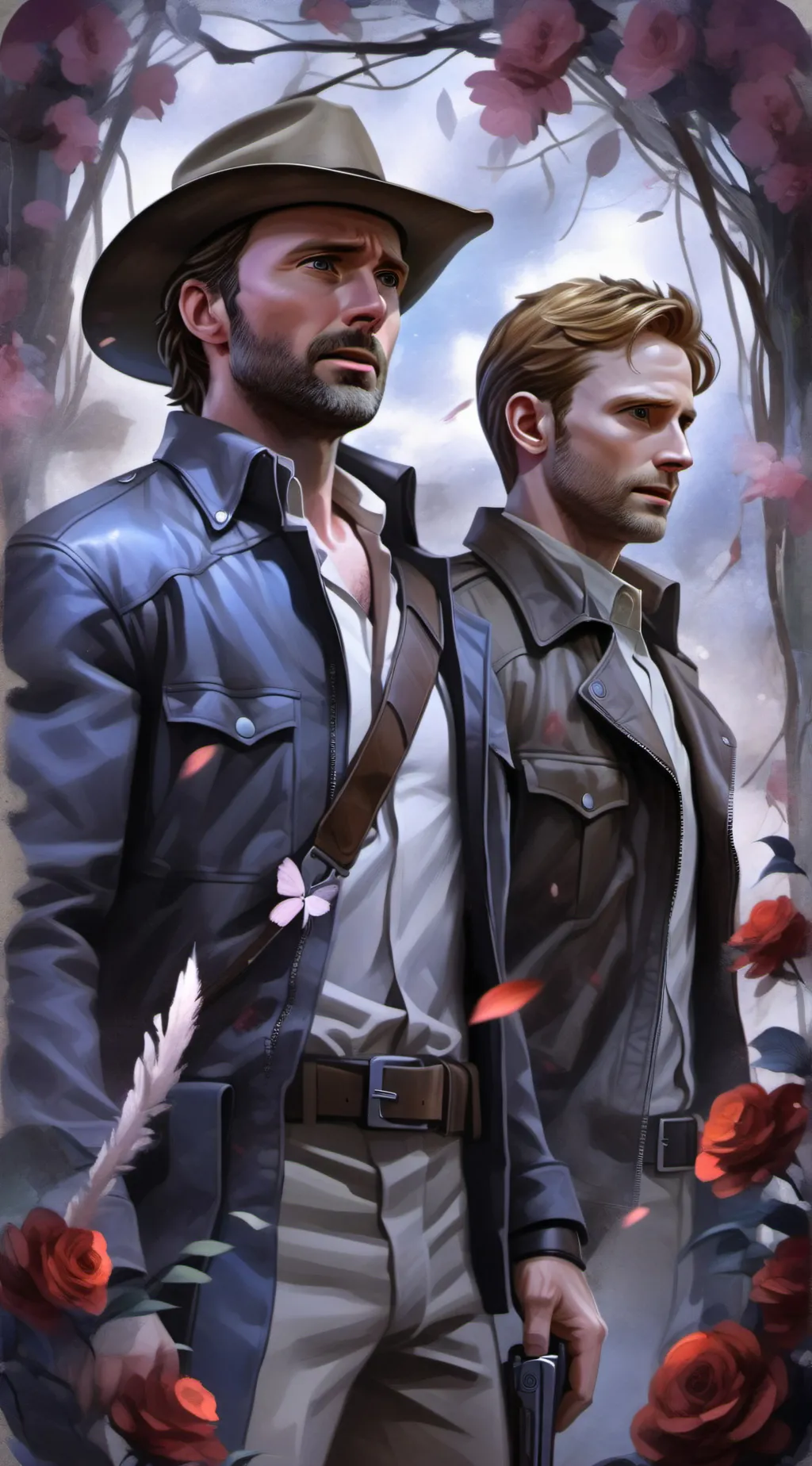 ai character: TWD & Avengers background
