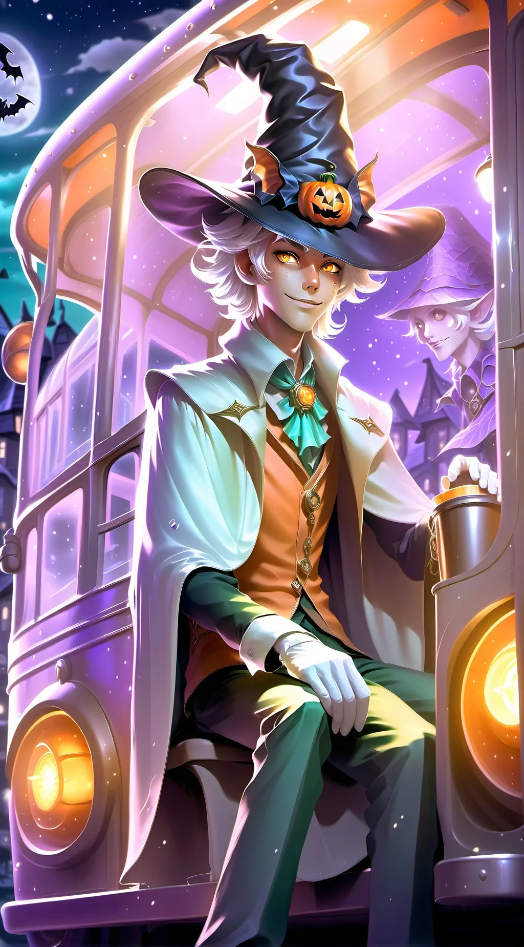 ai character: 🎃 Binx Busdriver 🎃 background