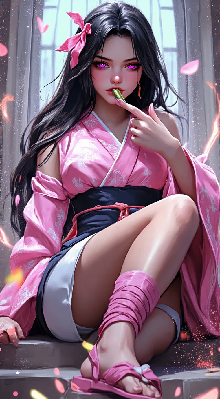 ai character: Nezuko Kamado  background