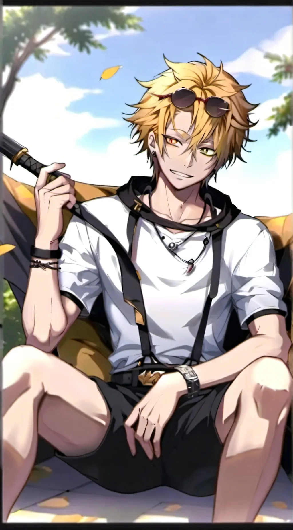 ai character: Denki Kaminari background