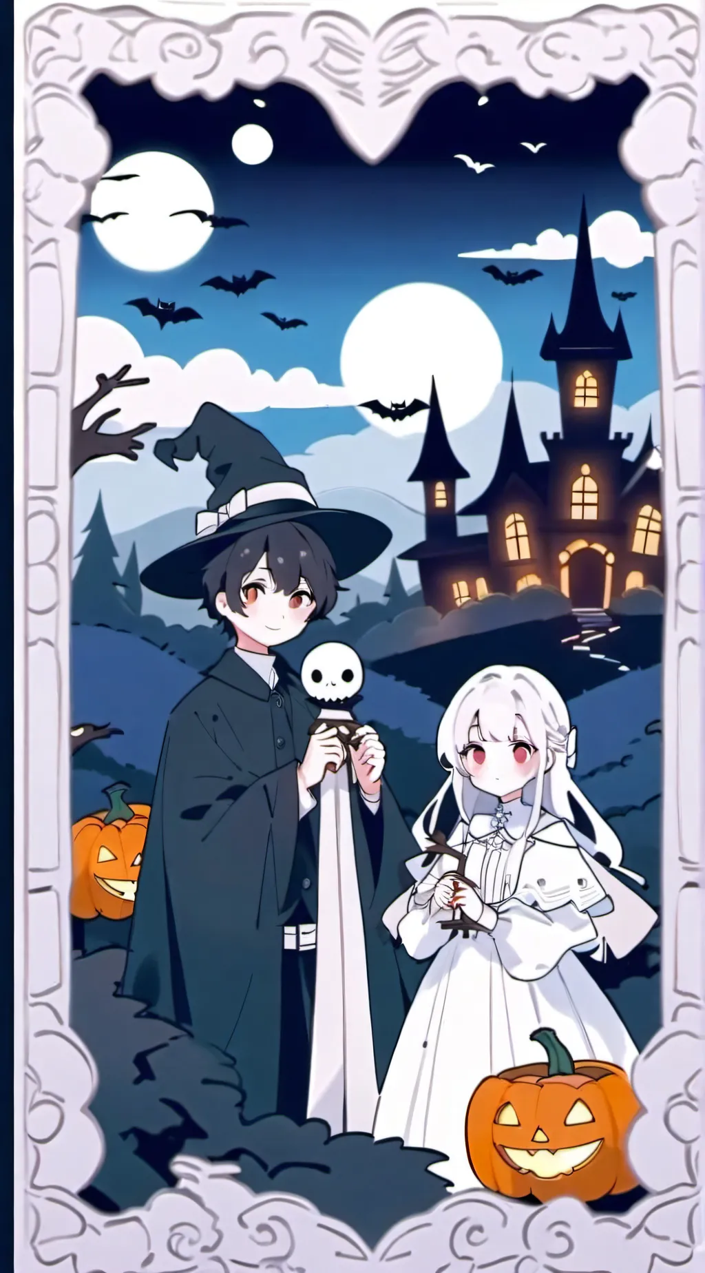 ai character: Halloween Time!￼ background