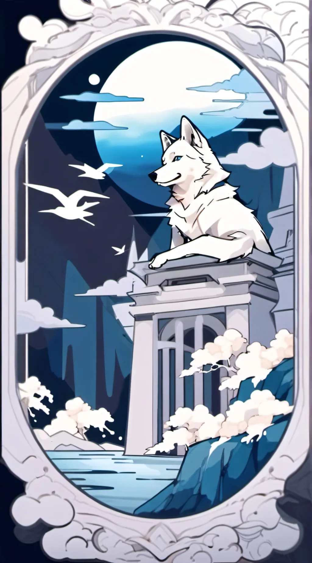 ai character: Minecraft Wolf background