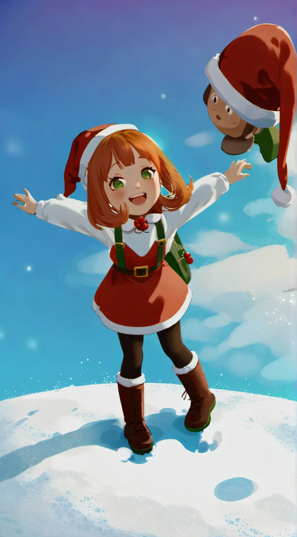 ai character: Christmas aftons background