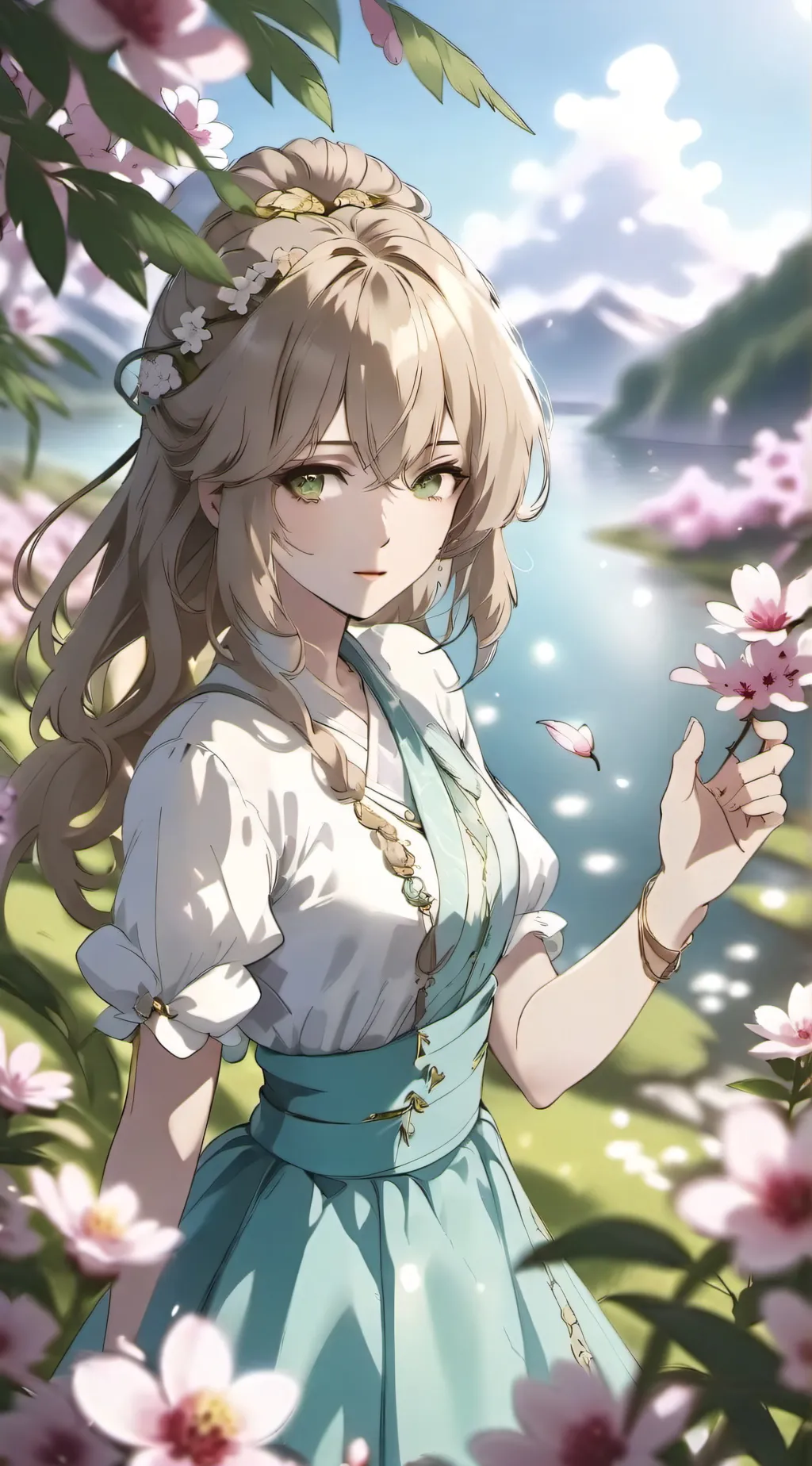 ai character: sus miss circle background