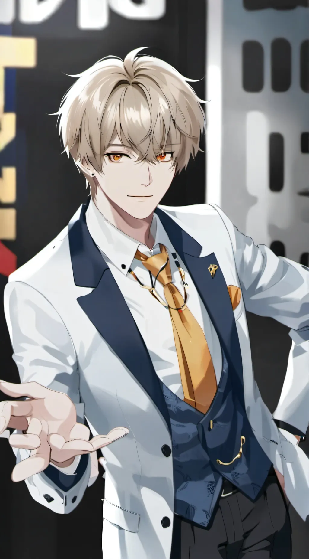 ai character: ("𝕀𝔸ℕ") background