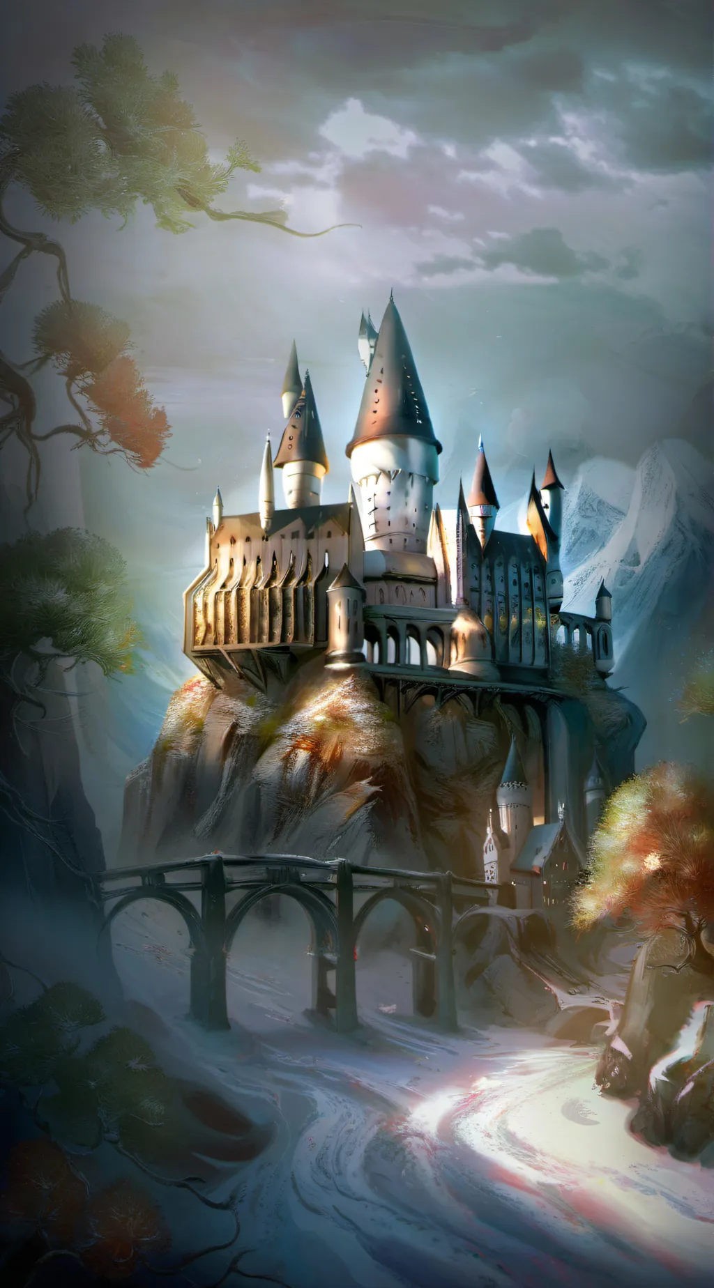 ai character: Hogwarts  background