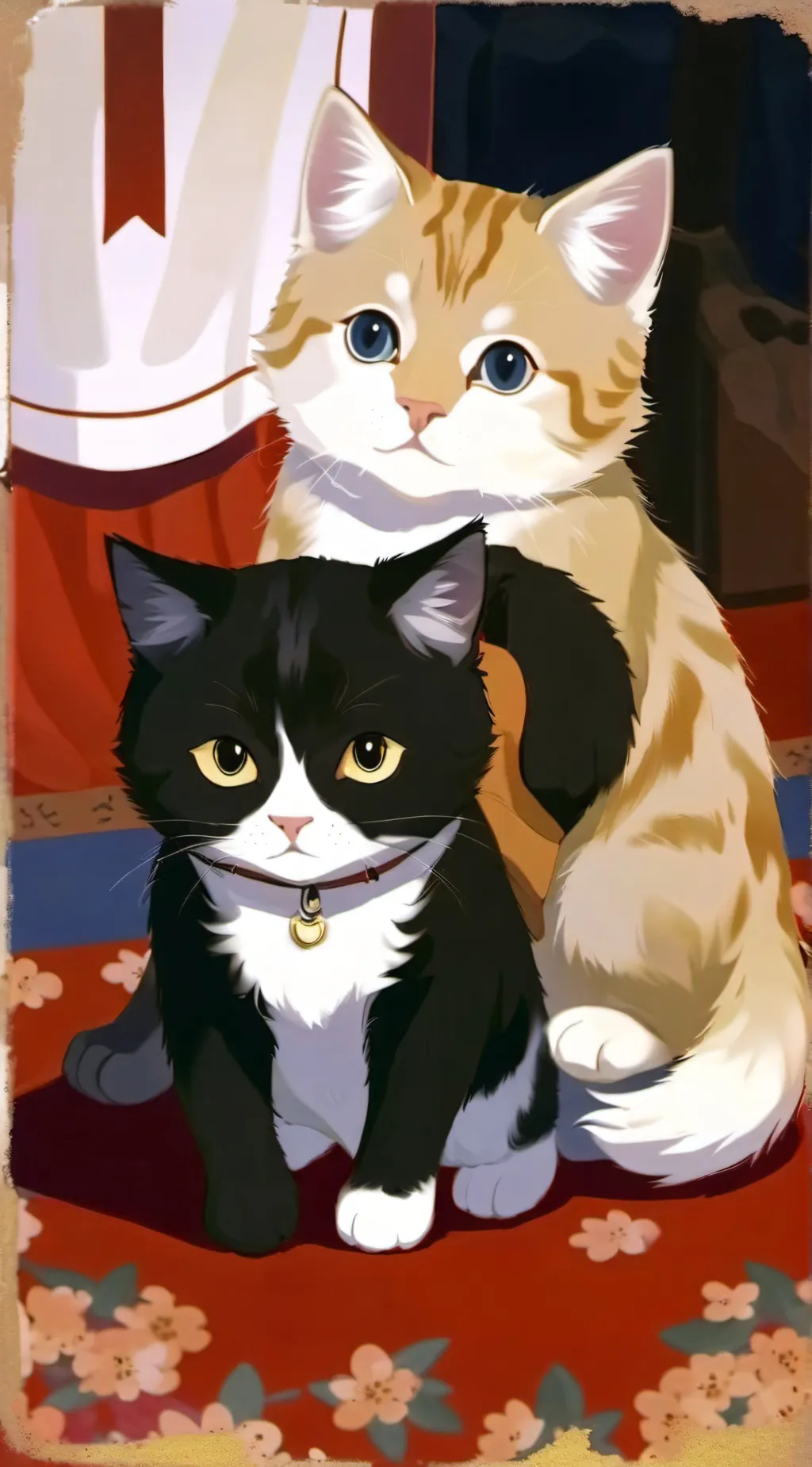 ai character: sad cat background