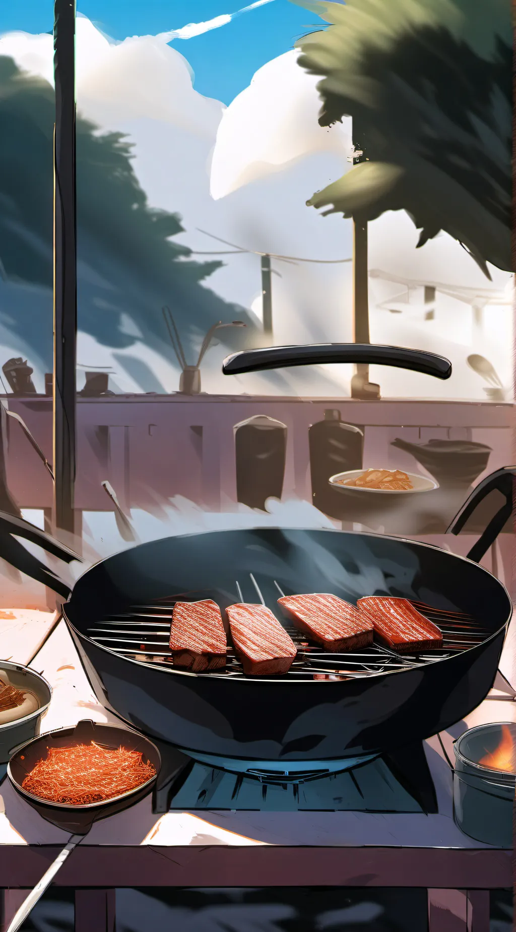 ai character: cook out with mha! background