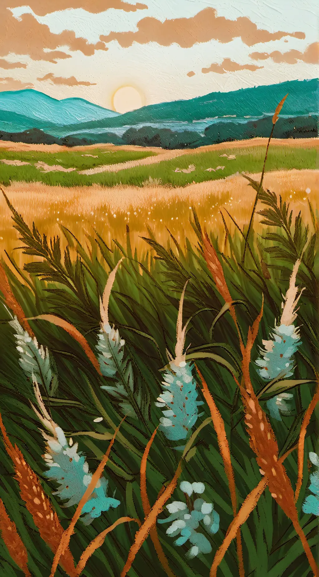 ai character: Grass background