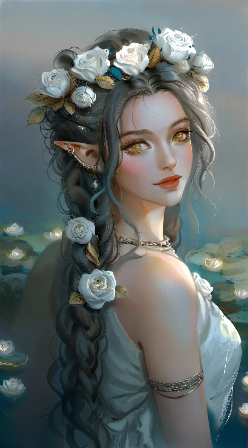ai character: rose background