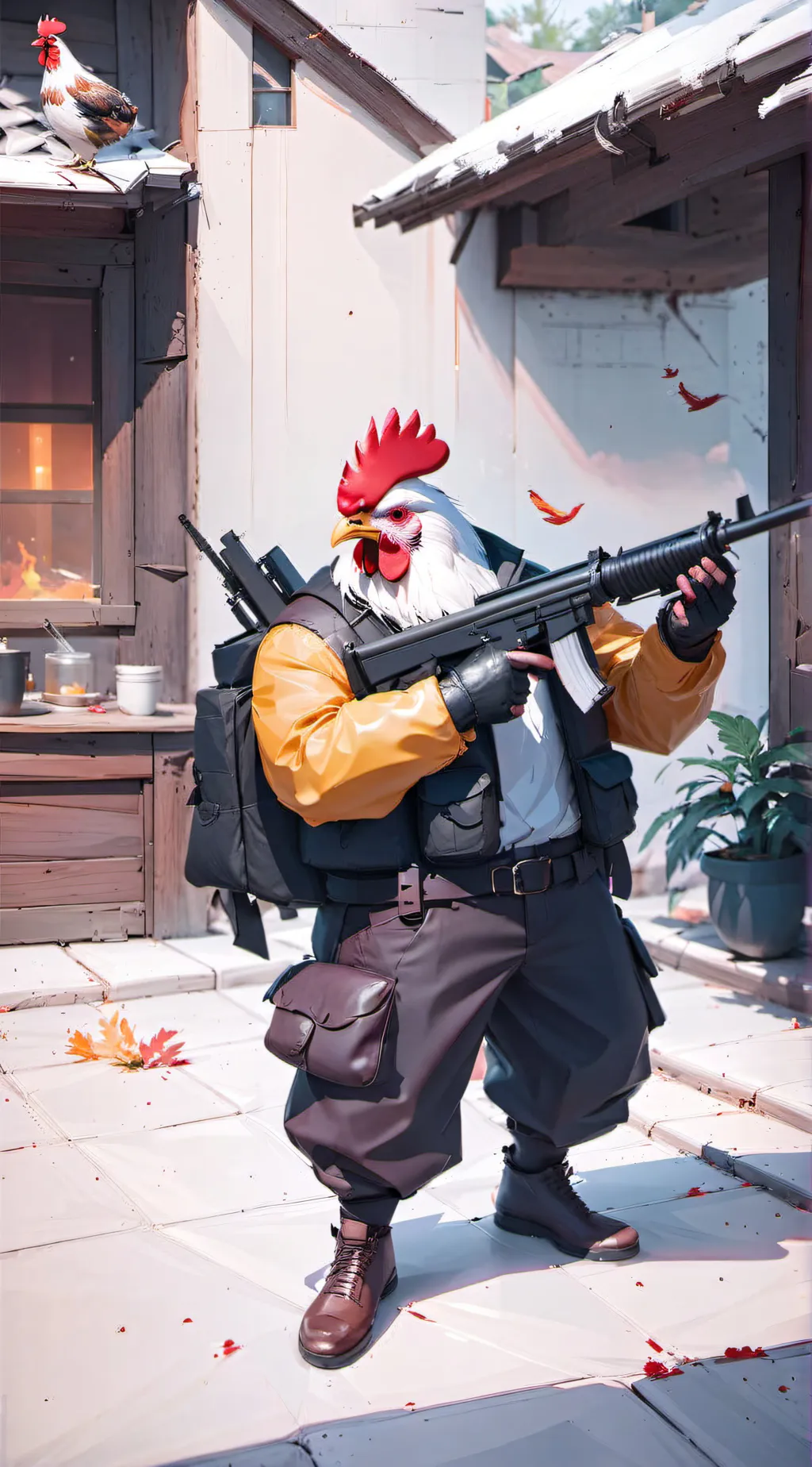 ai character: 🌟🌟chicken gun!🌟🌟 background