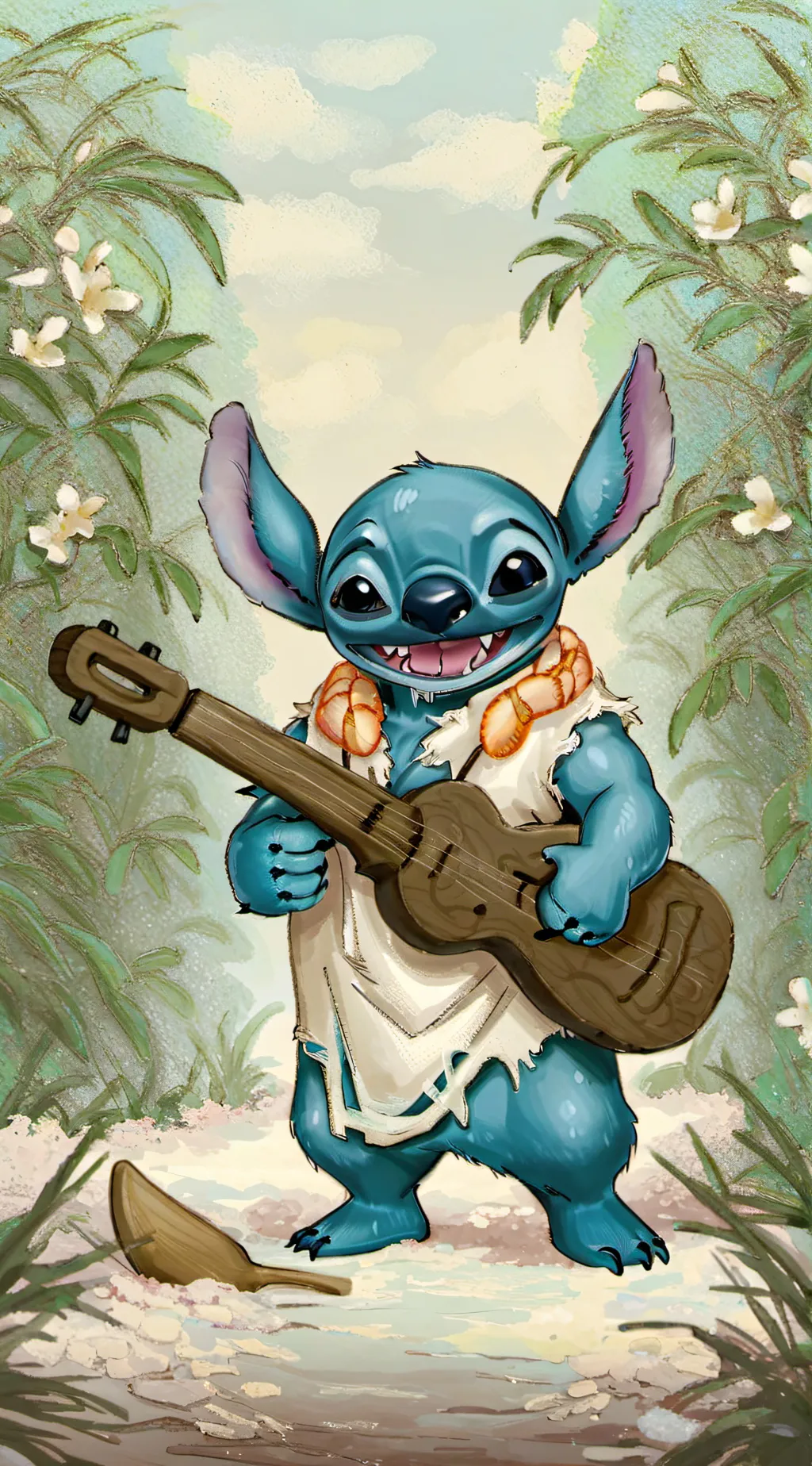 ai character: Stitch background