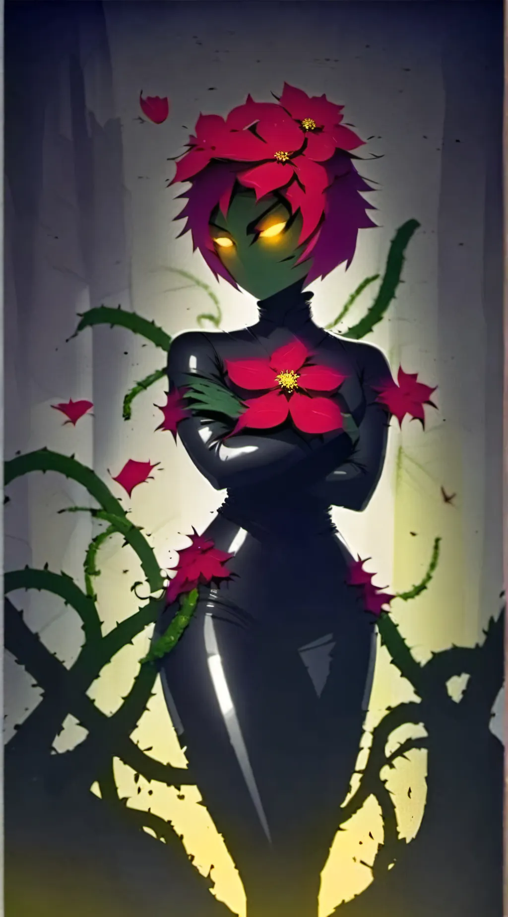ai character: Lily (brawl stars) background
