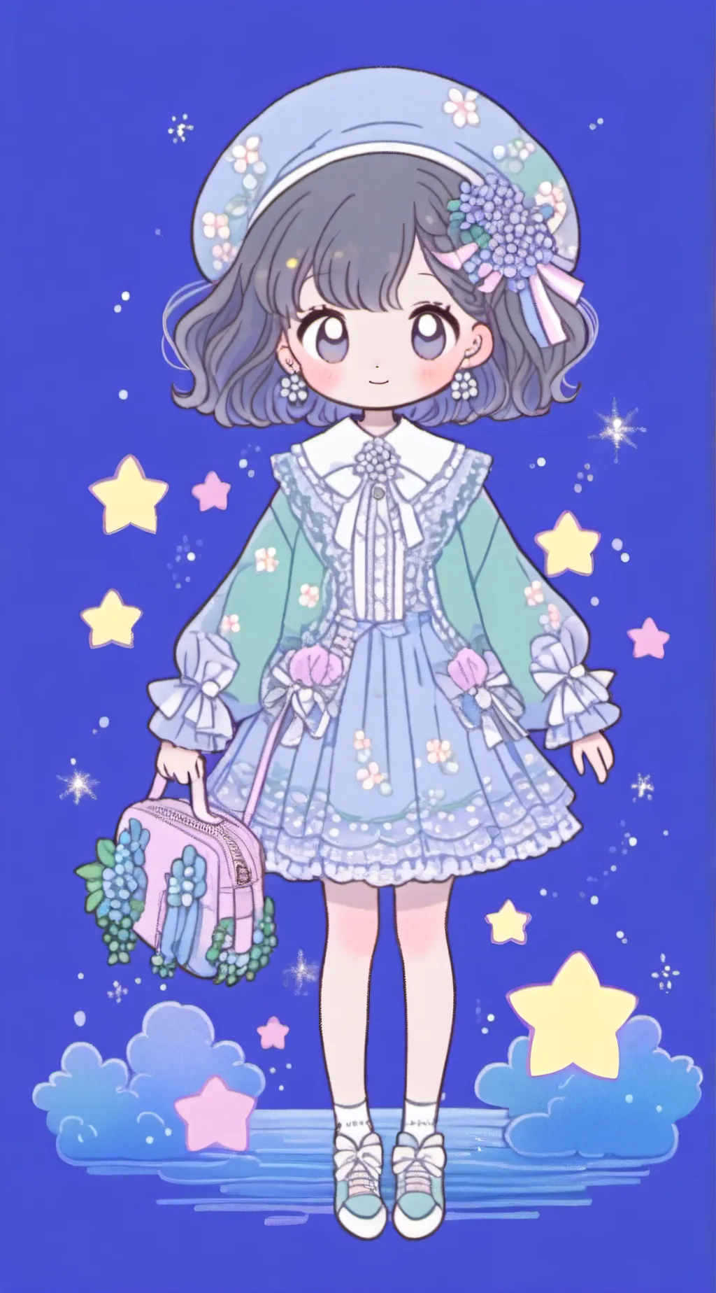 ai character: Dandy x astro background