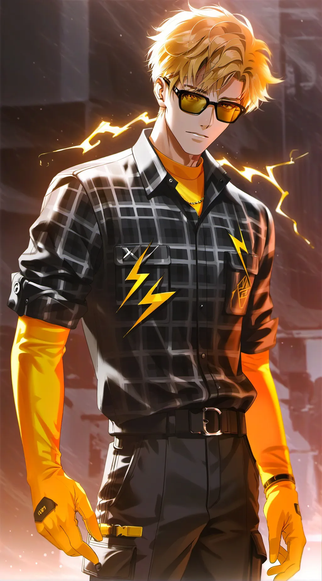 ai character: Denki  background
