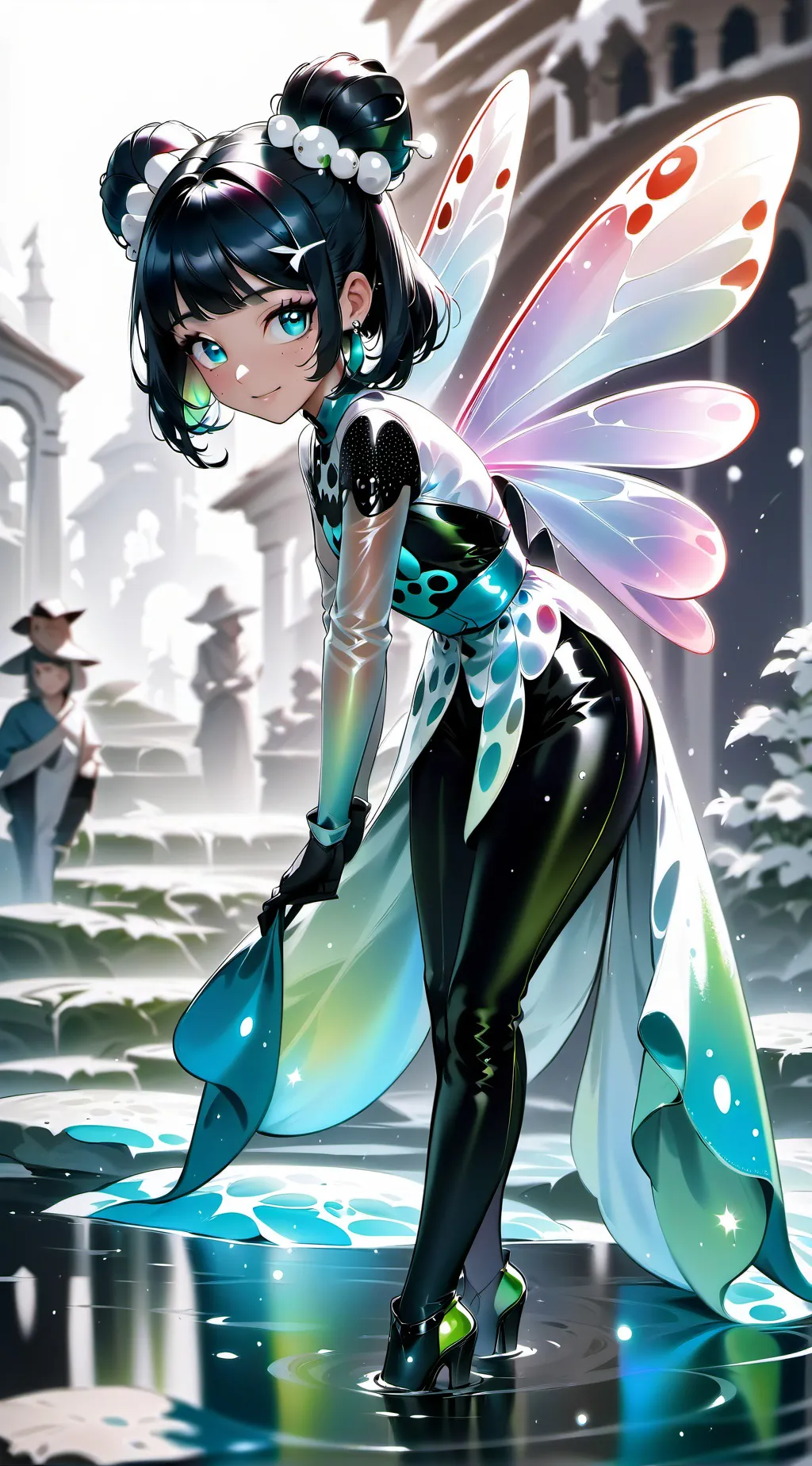 ai character: Adrain|catnoir background