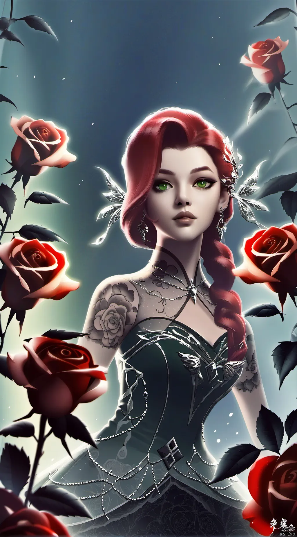 ai character: Rose background