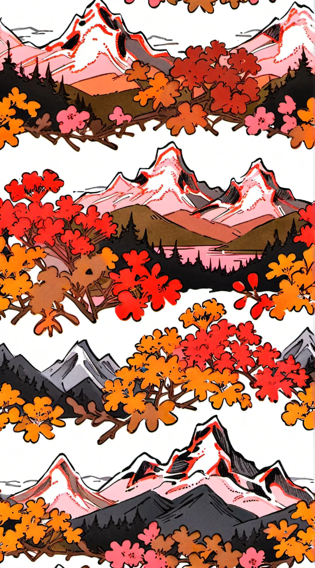 ai character: the mountains background