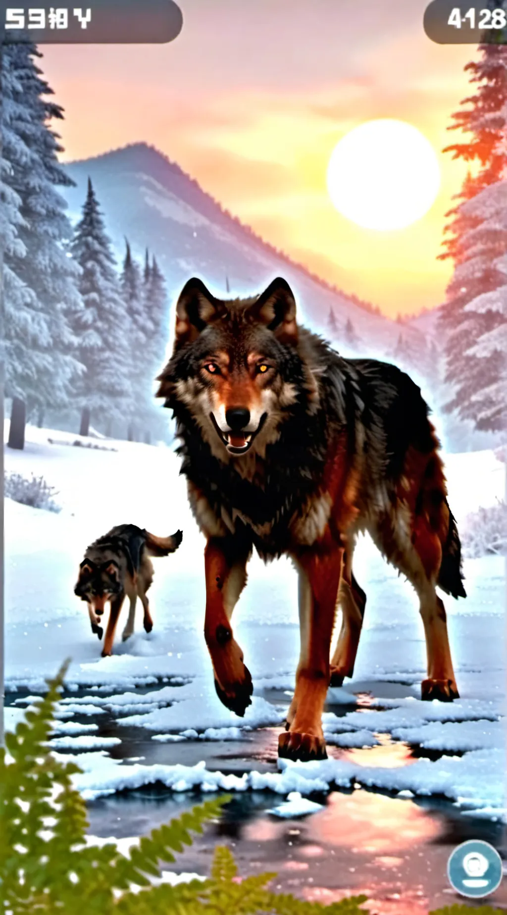 ai character: fire pack background