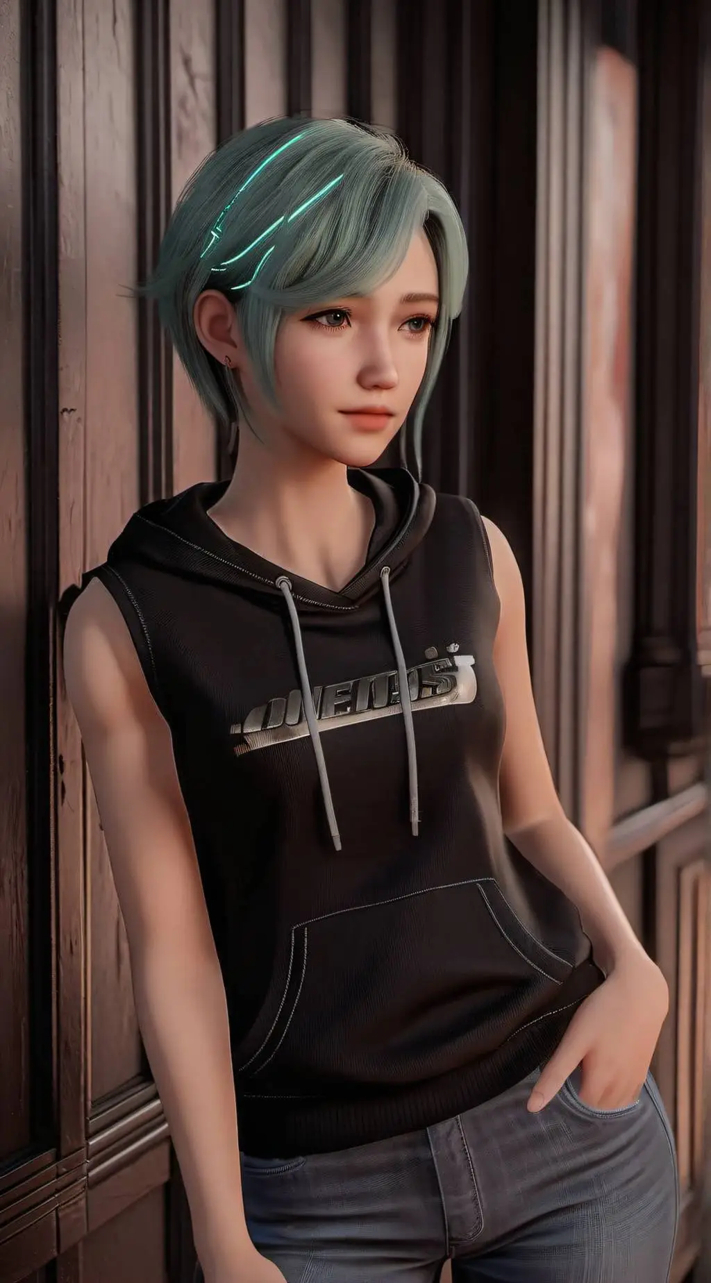 ai character: Onimai  background