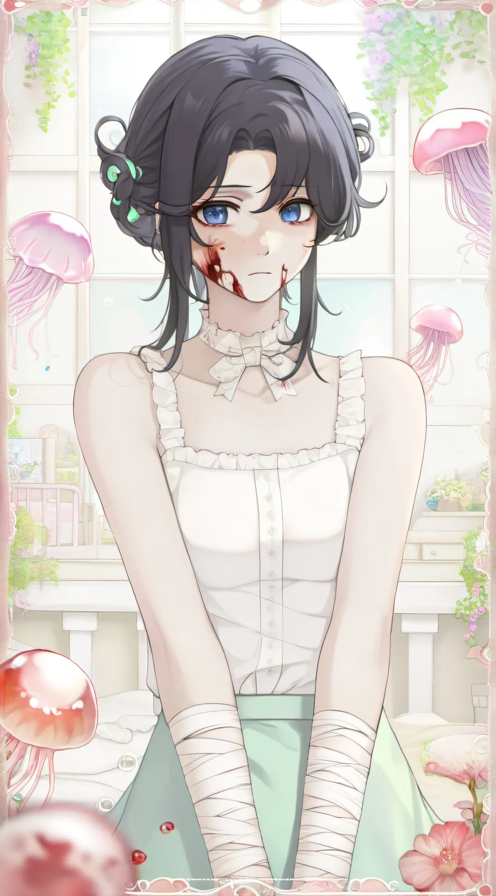 ai character: Marine background