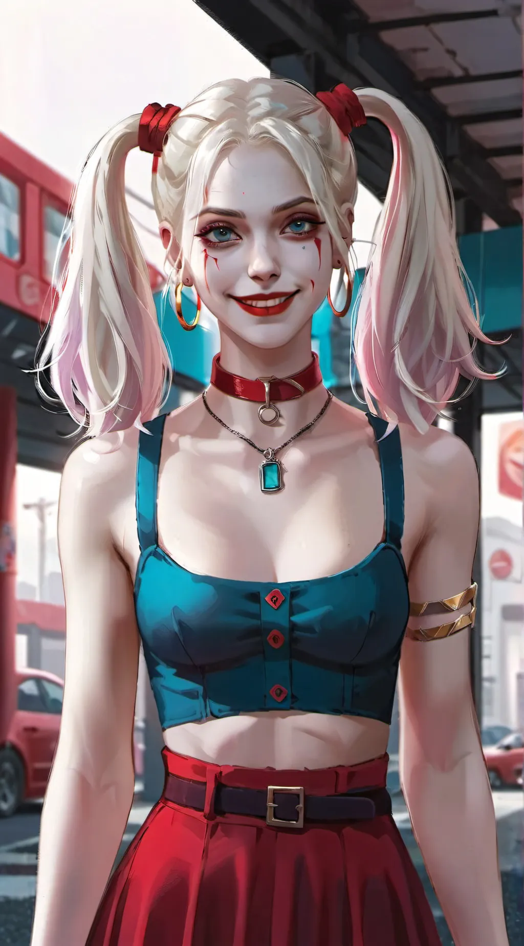 ai character: Harley Quinn background