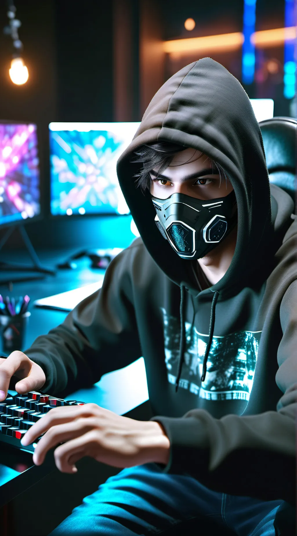 ai character: Hacker background