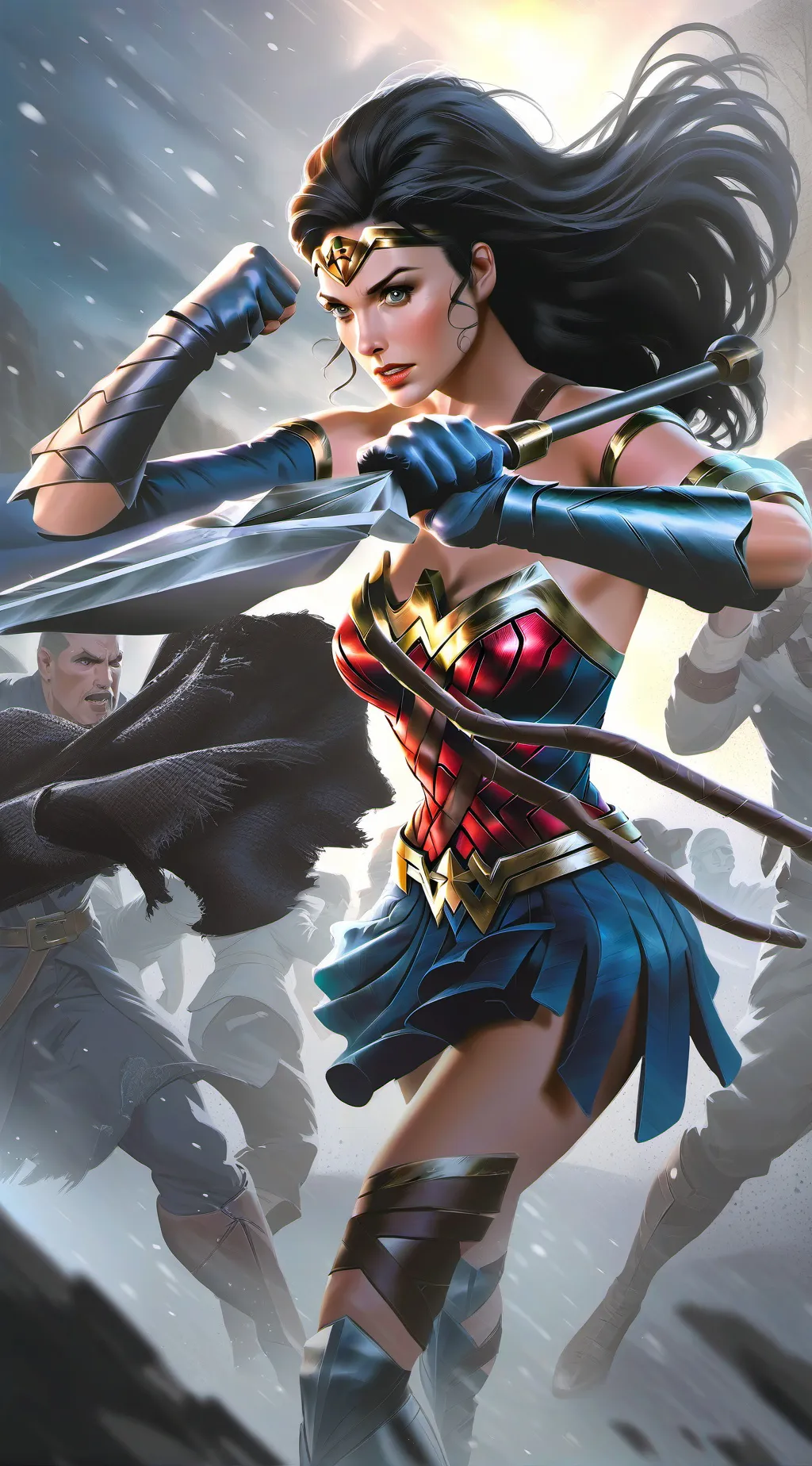 ai character: Wonderwoman (Diana background