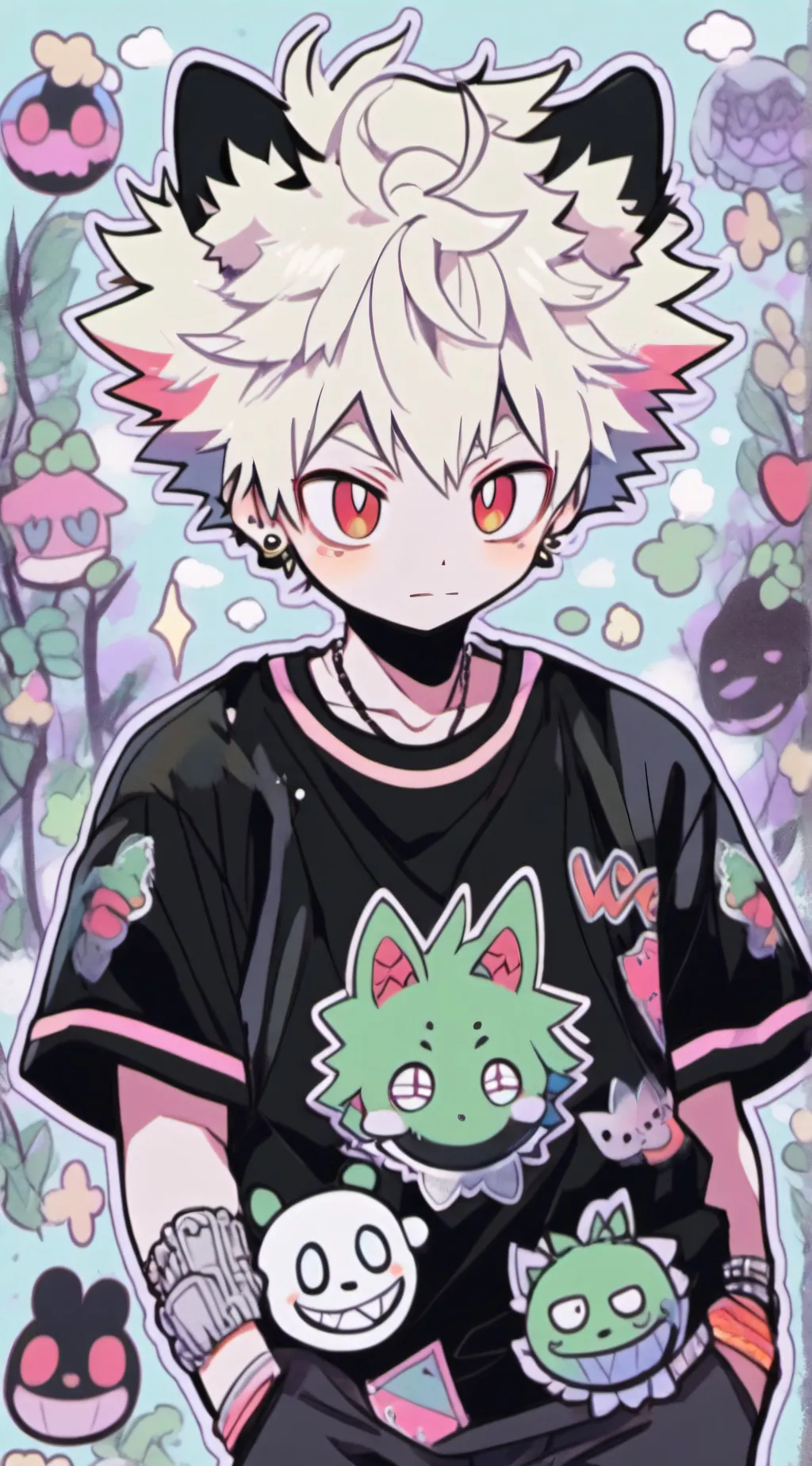 ai character: Bakugou Wolf background