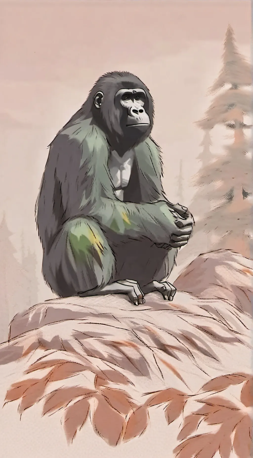 ai character: gorrila  background